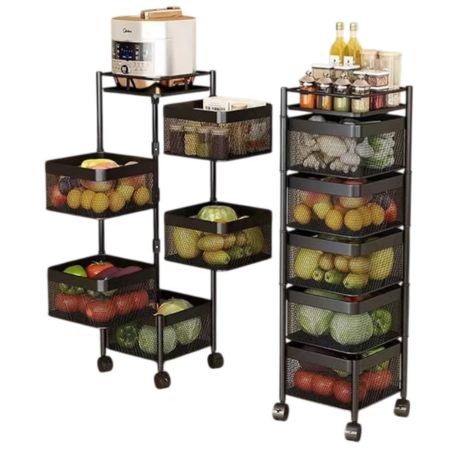 CARRITO ORGANIZADOR X 5 NEGRO METAL  A13-058H PX